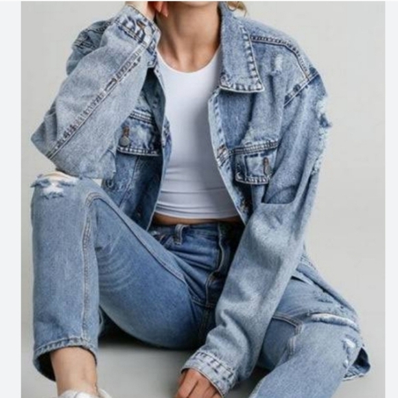 American Eagle Outfitters Classic Blue Denim Jacket - Picture 2 of 7